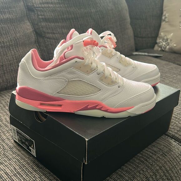 Air Jordan RETRO 5 LOW 'Crafted For Her Desert Berry/Coral size Y6 - Picture 1 of 6